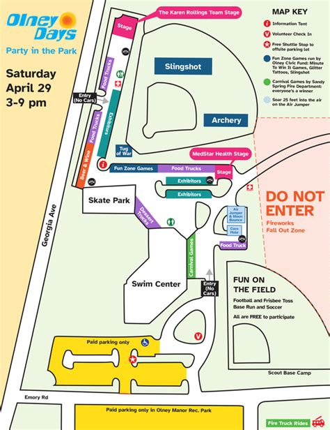 Map of Party in the Park - OlneyCivicFund