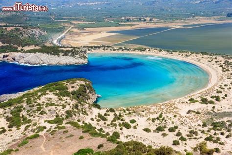 Spiaggia Di Voidokilia Nel Peloponneso In Grecia Nella Bella Terra