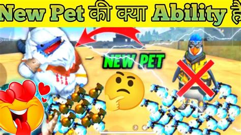 YETI PET ABILITY TEST IN FREE FIRE FREE FIRE NEW PET SKILL TEST