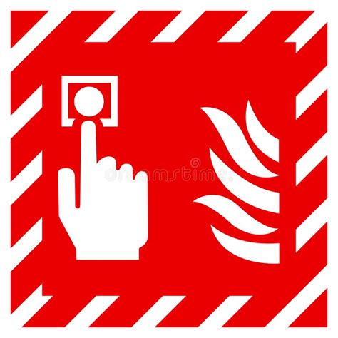 Fire Alarm Call Point Symbol Sign Vector Illustration Isolate On