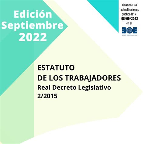 Estatuto De Los Trabajadores Real Decreto Legislativo Compendium