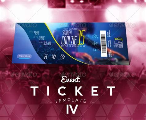 113 Ticket Templates Word Excel Pdf Psd Eps Event Ticket