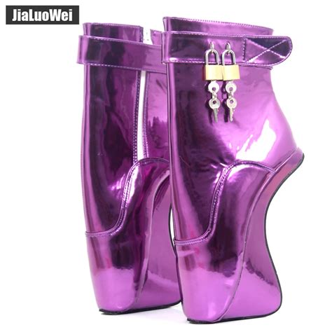 Jialuowei Women 718cm Extreme High Heels Heelless Wedge Ballet Ankle Boots Crystal Sexy Fetish