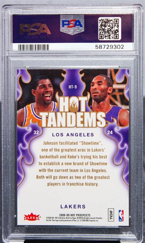 Fleer Hot Prospects Hot Tandems Ht Kobe Bryant Magic