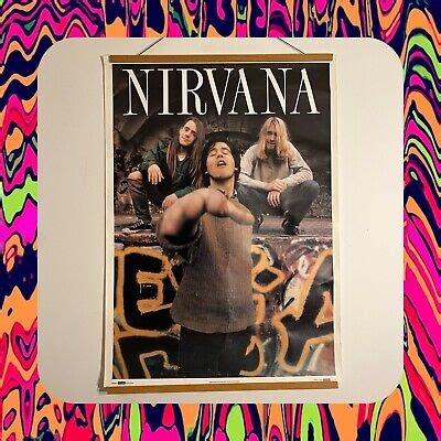 Huge Vintage Nirvana Promo Poster Bleach Era Chad Channing Kurt