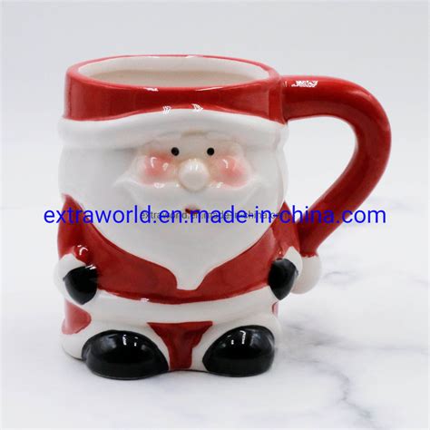 Ceramic Dolomite D Red Santa Claus Coffee Mug For Christmas Gifts