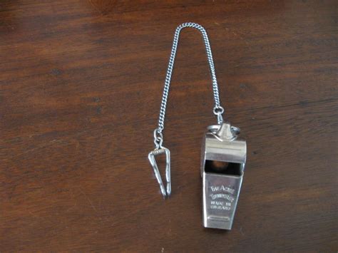 Sale Vintage Acme Thunderer Whistle And Chain Made In England Etsy Italia