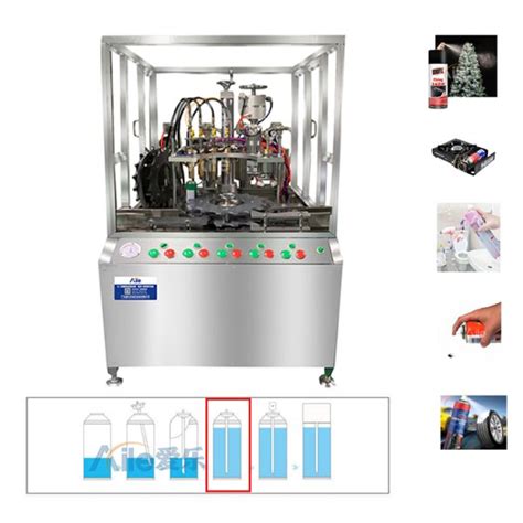 Automatic Aerosol Gas Filling Machine For LPG Propane Butane Aile