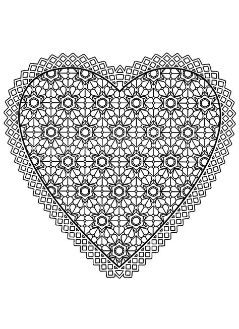 Free Mandala For To Print Heart Mandalas Adult Coloring Pages