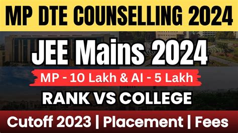 10 lakh rank तक Government college rank vs college jee mains 2024