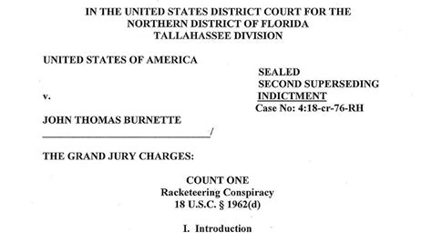 Read The Second Superseding Indictment Of J T Burnette Document