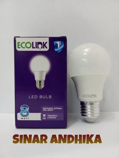 Jual Lampu Led Buld Ecolink Warna Putih Watt Di Lapak Sinar Andhika