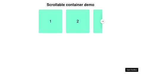 Scrollable Container Demo Codesandbox