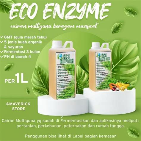 TERMURAH 1 Liter Eco Enzyme Pupuk Nutrisi Cair Murni Tanpa Ampas Eco