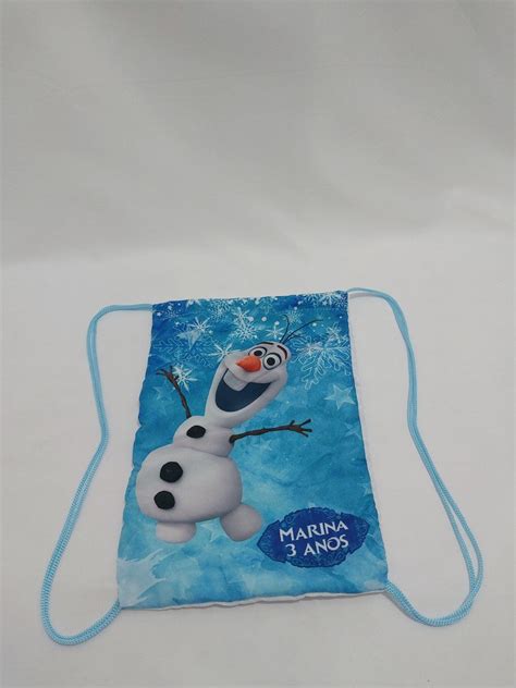 Mochilinha Sacolinha Personalizada Frozen Elo