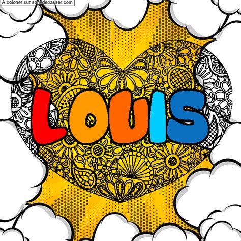 Dessin Colori Coloriage Pr Nom Louis D Cor Mandala Coeur Par Un