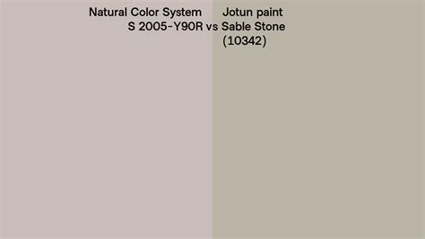 Natural Color System S 2005 Y90R Vs Jotun Paint Sable Stone 10342