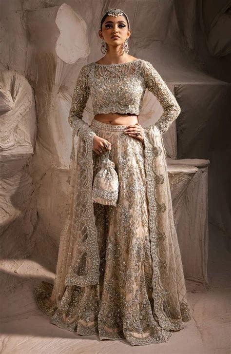 Pakistani Bridal Dress In Wedding Lehenga Choli Style In