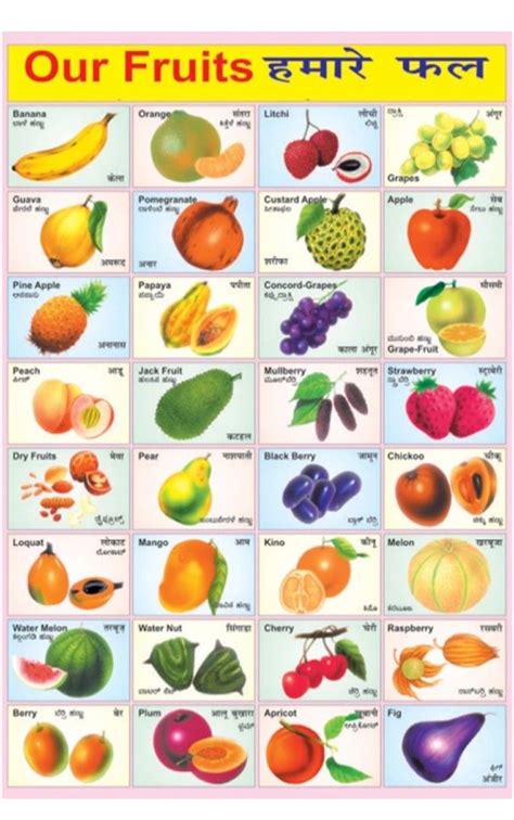 All Fruits Name In Hindi