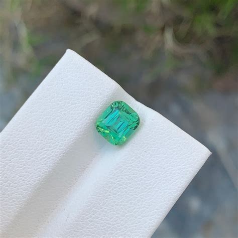 2 50 Carat Natural Loose Mint Green Tourmaline Cushion Shape Gem For