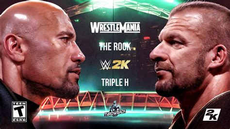 Wwe The Rock Vs Triple H Wrestlemania Wwe 2k23 Youtube