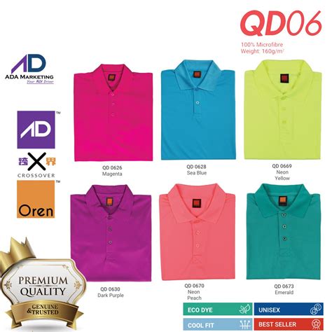 Quick Dry Sport Jersey Polo T Shirt With Collar Unisex Oren Sport