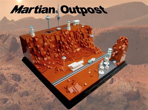 Wallpaper Lego Moc Mars Martian Outpost Microspacetopia