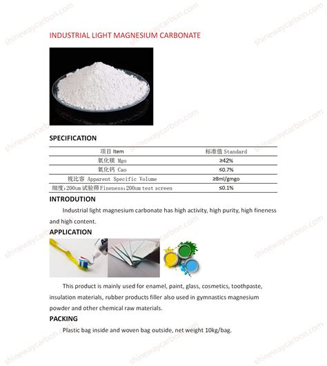 Light Magnesium Oxide For Rubber Industry Magnesium Oxide And Magnesium