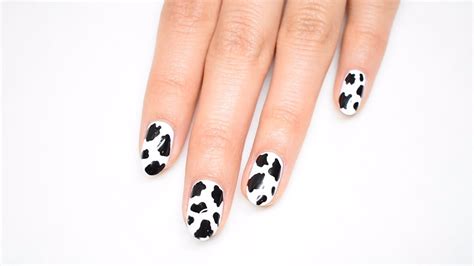 Cow Print Diy Nail Art Youtube