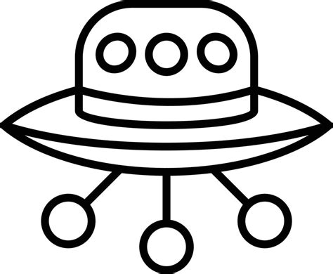 UFO-Gliederungssymbol 9238034 Vektor Kunst bei Vecteezy