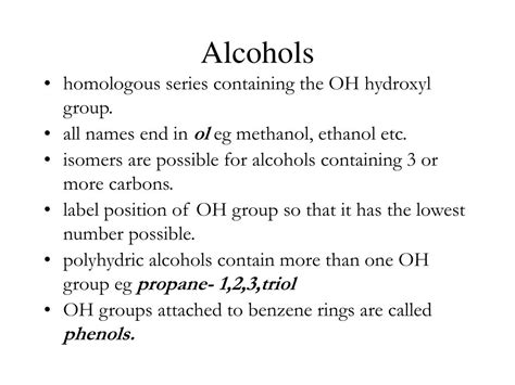 Ppt Alcohols Revisited And Ethers Powerpoint Presentation Free Download Id1184334