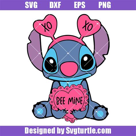 Stitch Valentine Svg Stitch Svg Lilo And Stitch Svg Love Py