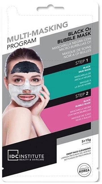 Deep Cleansing Multi Mask Idc Institute Multi Masking Program Black O2 Bubble Mask Makeupuk