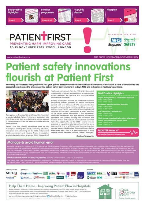 Patient First Pre Show Newspaper By Closerstill Media Issuu