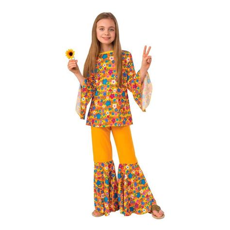 Hippie Girl Kids Costume Multicoloured Large