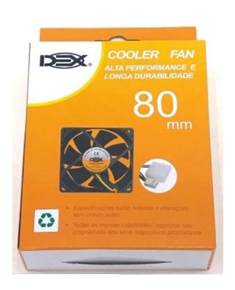 Cooler Fan Preto 80x80x25 8cm 80mm Ventoinha Gabinete Dx 8c MercadoLivre