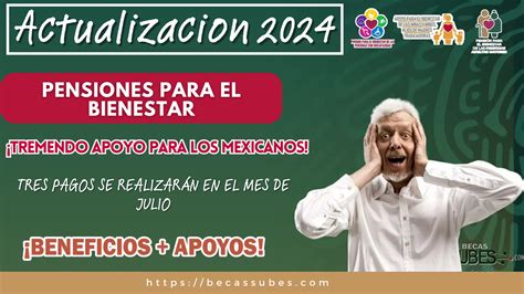 PENSIONES Y PROGRAMAS PARA EL BIENESTAR TRES PAGOS SE REALIZARÁN EN EL