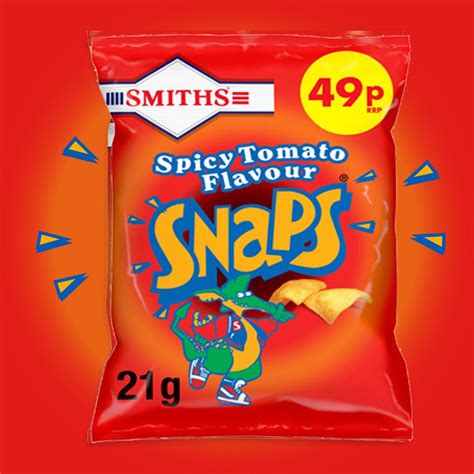 Smiths Snaps Spicy Tomato 21g Snack Bag Retro Sweets Buy Sweets