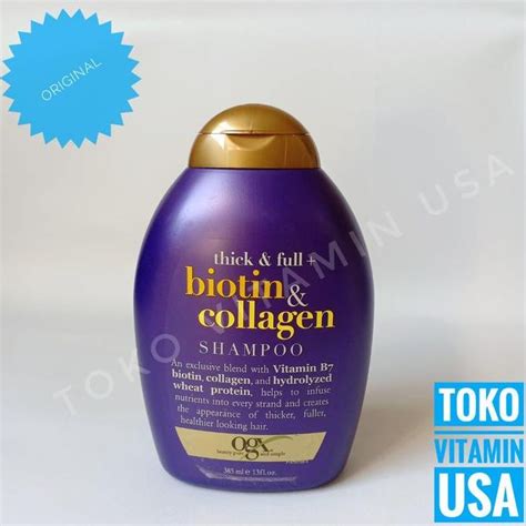 Jual Ogx Organix Thick And Full Biotin And Collagen Shampoo Ogx 385 Ml Shopee Indonesia