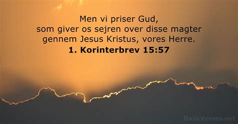 22 Maj 2023 Dagens Bibelvers 1 Korinterbrev 15 57 DailyVerses Net