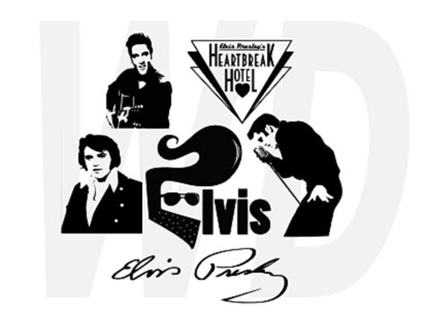 Elvis Svg Dxf Eps Cutting Files For Cricut And By Walkerdesigns6