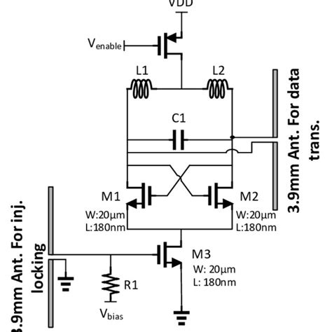 Circuit Schematic Of The Injection Locked Vco Download Scientific Diagram