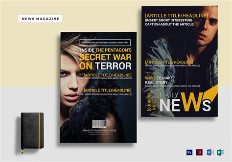 News Magazine Template in PSD, Word, Publisher, InDesign