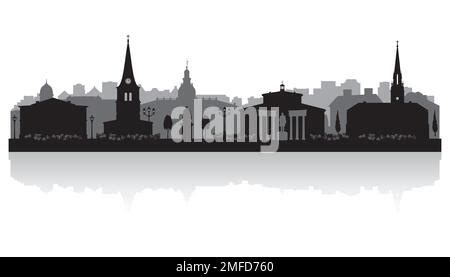 Annapolis Maryland City Skyline Vector Silhouette Illustration Stock