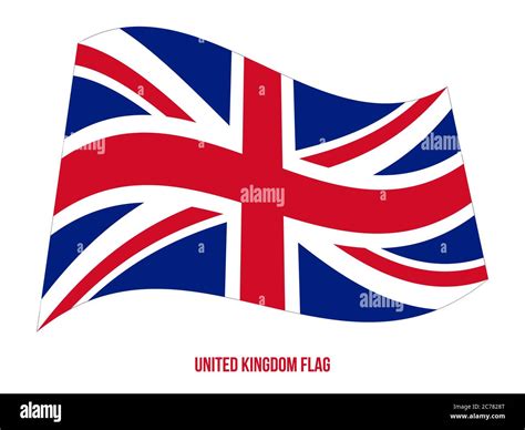 United Kingdom Flag Waving Vector Illustration on White Background ...