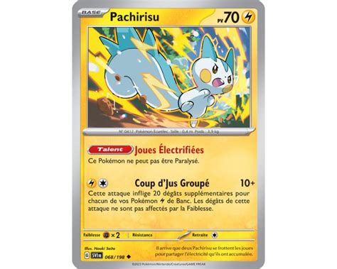 Pachirisu Pv Carte Peu Commune Carlate Et Violet