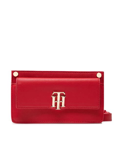 Tommy Hilfiger Torebka Th Lock Mini Crossover AW0AW10931 Czerwony