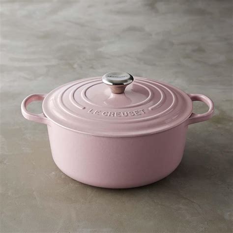 Le Creuset Signature Cast Iron Round Dutch Oven 5 2 L Pink Williams Sonoma Au