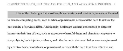 Organizational Policies And Practices To Support Healthcare Issues