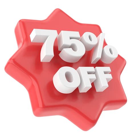 Premium Photo Seventy Five Percent Off 75 Off Sale Badge